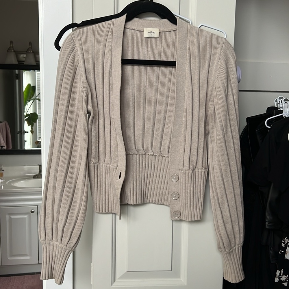 Wilfred plunge front cardigan